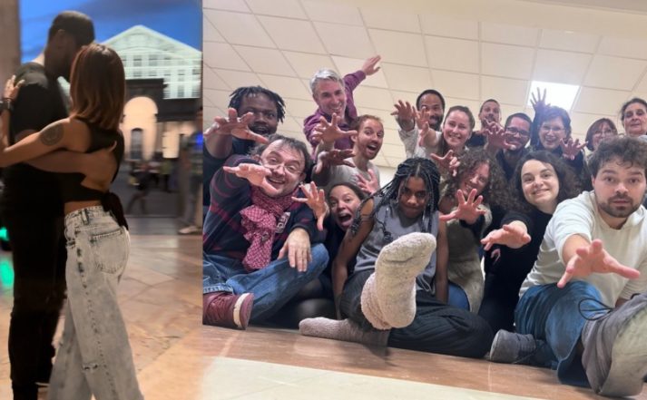 Dance class in studio